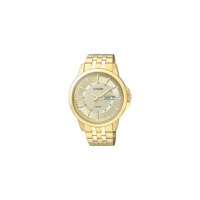 Citizen BF2013-56PE - Horloge - Leer - Goudkleurig - Ø 41 mm