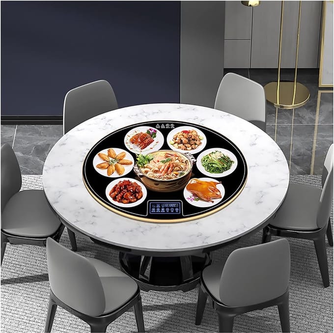 Elektrische Warmhoudplaat - Verwarmde Plaat - Buffet Warm Houden - Instelbare Temperatuur - 60x60 cm - Zwart