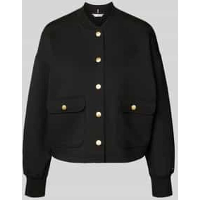 Regular Fit bomberjack van katoenmix model 'GOLD BUTTON BOMBER'