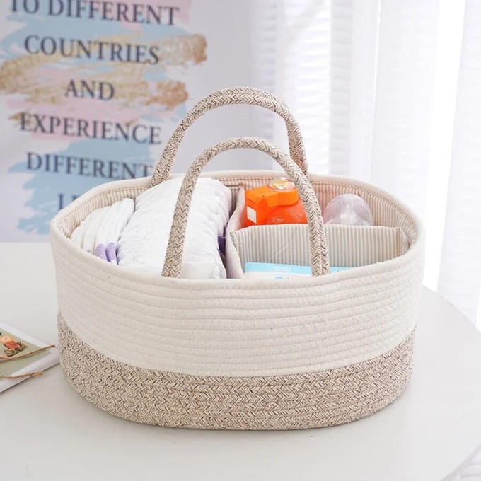 Multifunctionele reis buiten draagbare mama tas babyluier opbergmand white