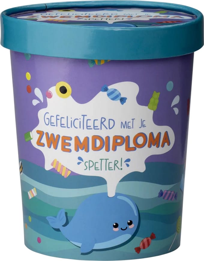 Snoepemmer - Zwemdiploma - 12x14cm