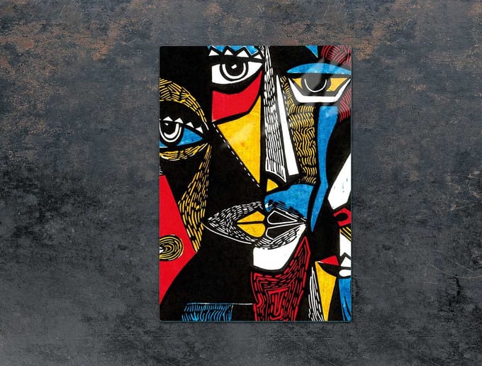 TMK ArtDeko - Snijplank - Glas - Pop Art - 35x52 cm - Antibacterieel