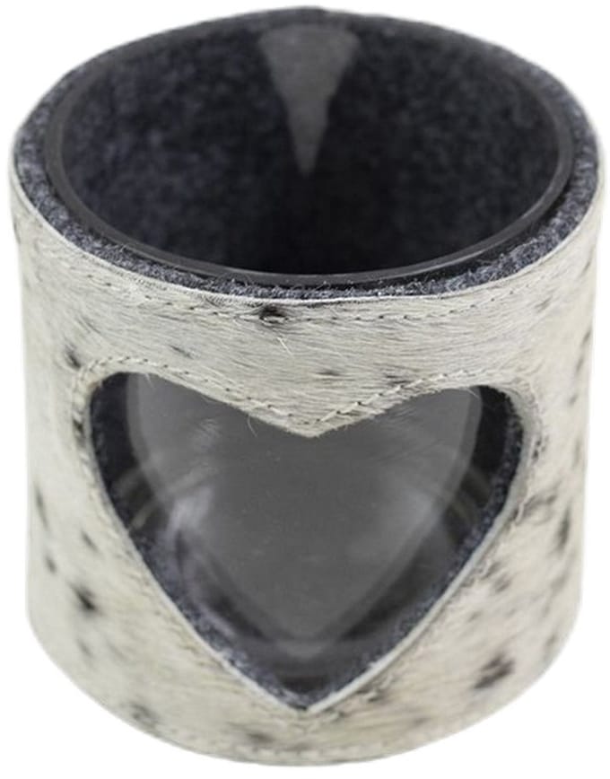 windlicht koe hart zwart/wit 10cm
