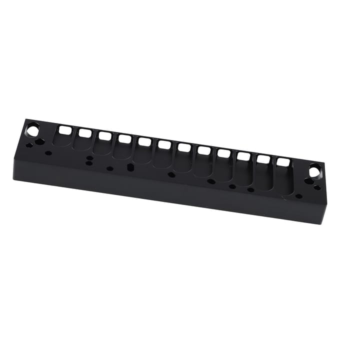 Mondharmonica Kam 12-Gats Chromatische Schaal Draagbaar Aluminiumlegering Instrumentaccessoire black