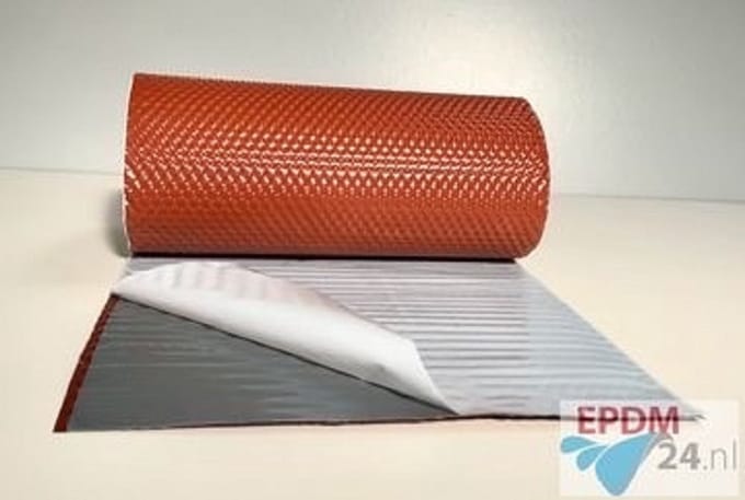 Aluflex loodvervanger zelfklevend 30 cm x 5 meter - rood 3D