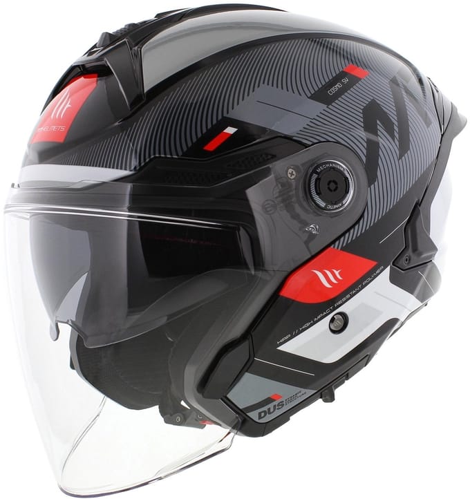 MT Jet Cosmo SV helm Silence glans zwart wit