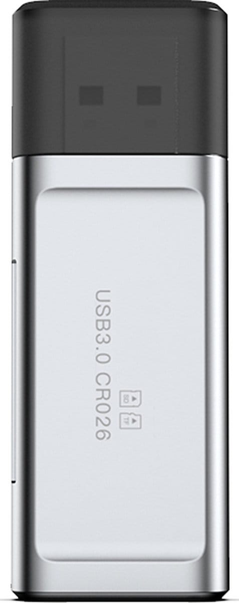 DrPhone KeyLink – USB3.0 Kaartlezer – Geschikt Voor SD & Micro-SD Kaart – Stijlvol Design - Zilver