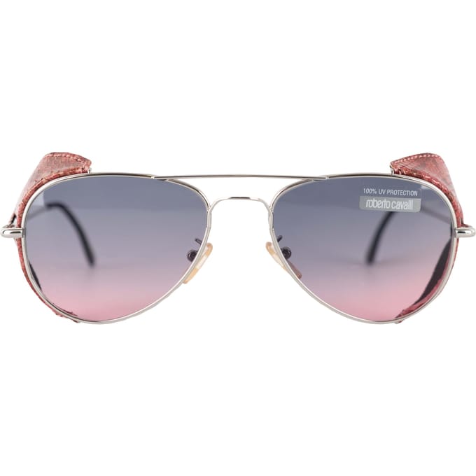 Roberto Cavalli Aviator Slangenhuid Zonnebril - '10s