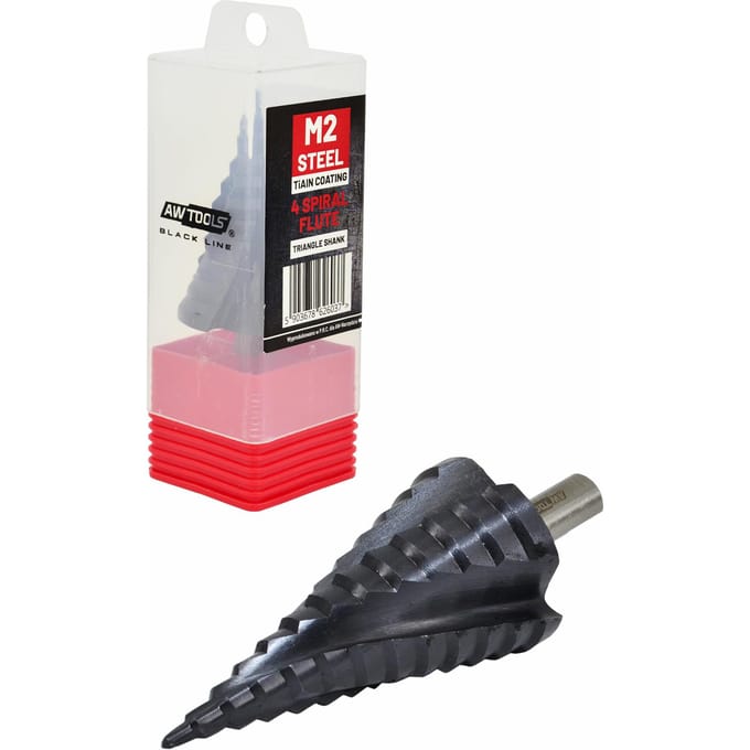 Awtools Black Line - Spiraalboor - Stapsgewijs - 4-45mm - HSS M2 - TiAlN
