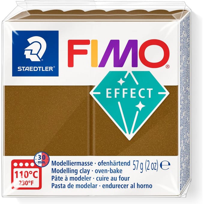 FIMO effect ovenhardende boetseerklei standaard blokje 57 g - metallic antiek brons