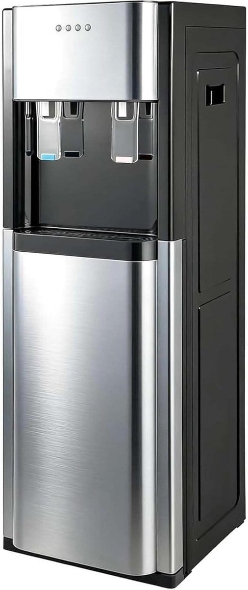 Waterkoeler Dispenser - Waterfontein Koeler - Direct Drinken - Bodemlaad Ontwerp - 93 cm Hoog - Grijs