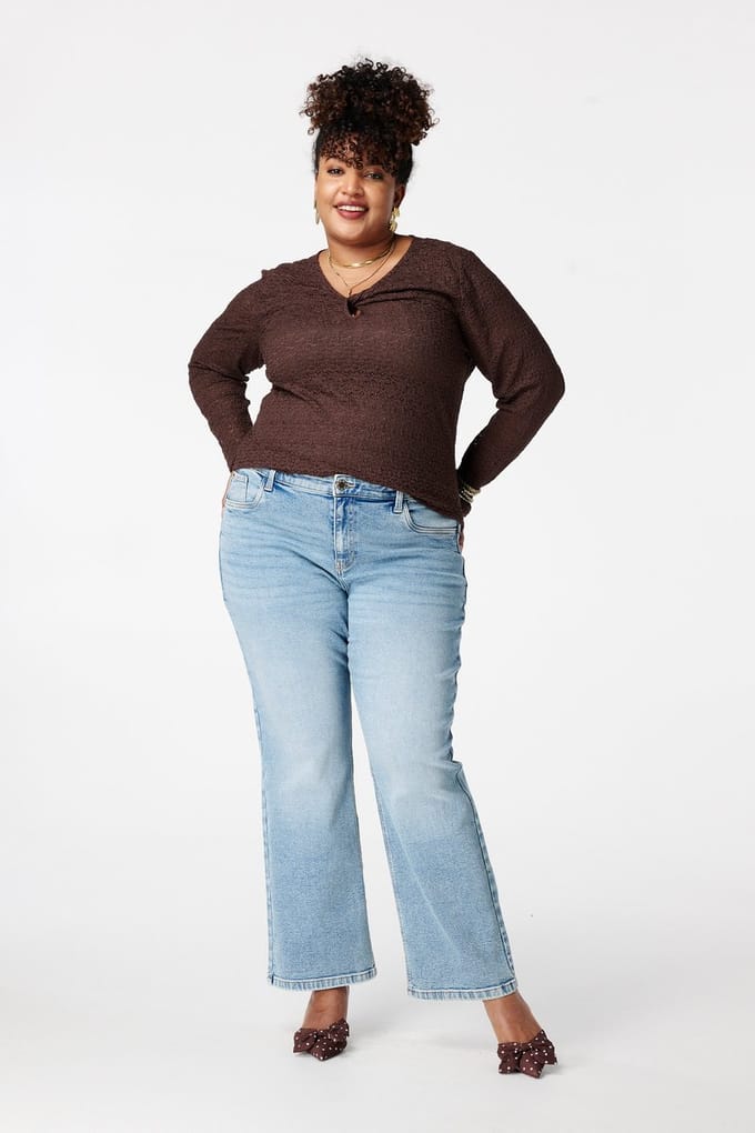 MS Mode Jeans Straight leg jeans met mid waist