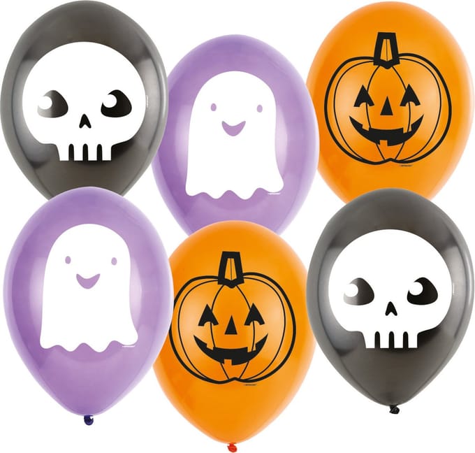 RIETHMULLER - 6 Halloween Friends latex ballonnen 23 cm