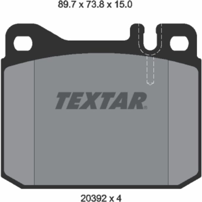 Remblokset TEXTAR 2039204, voor
