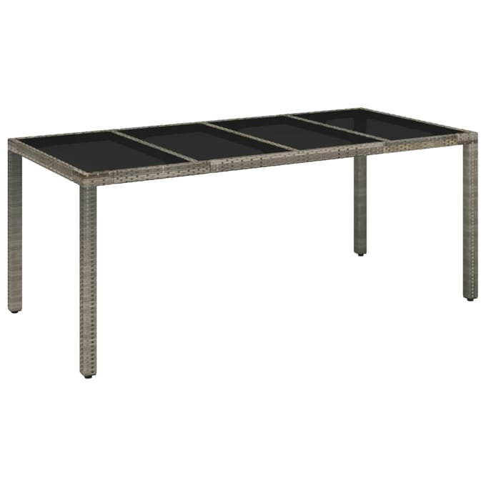 vidaXL - 9-delige - Tuinset - met - kussens - poly - rattan - grijs
