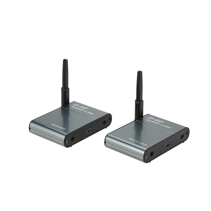 2.4G digitale draadloze audiozender zender- en ontvangeradapterluidspreker voor HiFi Home Audio EU Plug zwart