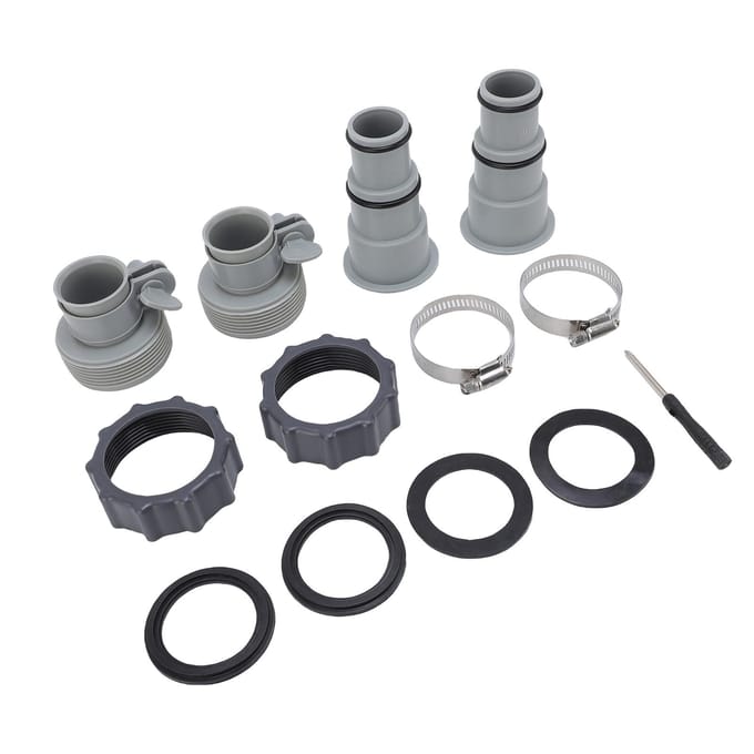 Filterpomp Slangadapter ABS Hittebestendig 1.251.5in Zwembadfilterpomp Slangconnector gray