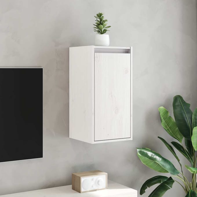 vidaXL - Wandkast - 30x30x60 - cm - massief - grenenhout - wit
