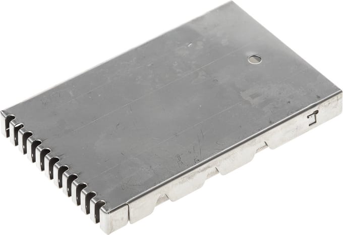 Spouwvoegventilatierooster T140-6 blank rvs, 10x60x95mm (bxhxd)