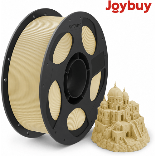 JOYBUY x ANYCUBIC PLA Basic printfilament, 1 kg spoel, 1,75 mm diameter, ±0,02 mm tolerantie - Beige
