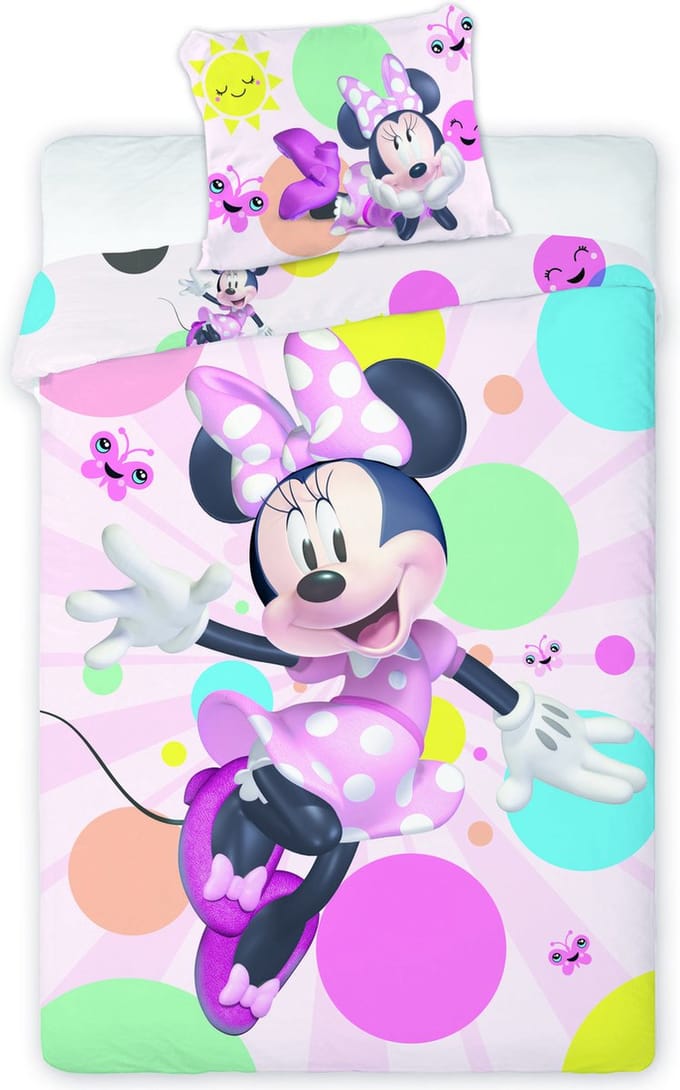 Minnie Mouse Dekbedovertrek - Happy 140 x 200 cm