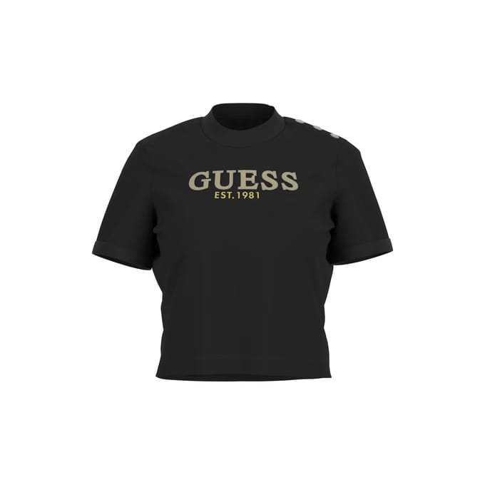 Dames-T-shirt met ronde hals Guess Washed