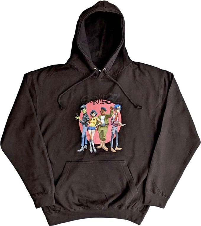 Gorillaz - Group Circle Rise Hoodie/trui - M - Zwart