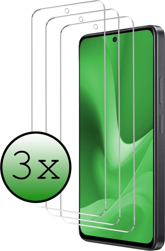 Screenprotector - 3 Stuks Geschikt voor OPPO A79 - Extra Sterk - Beschermglas - Gehard Glas - Tempered Glass - Screen Protector