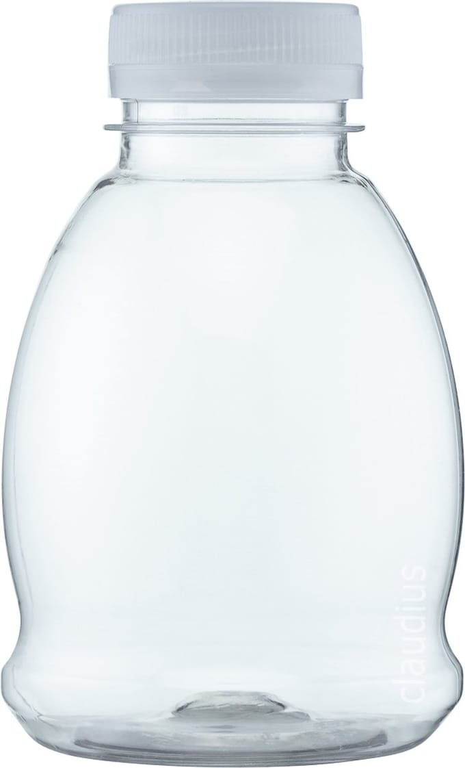 Lege Plastic Fles 250 ml PET transparant - met witte dop - set van 10 stuks - Navulbaar - Leeg
