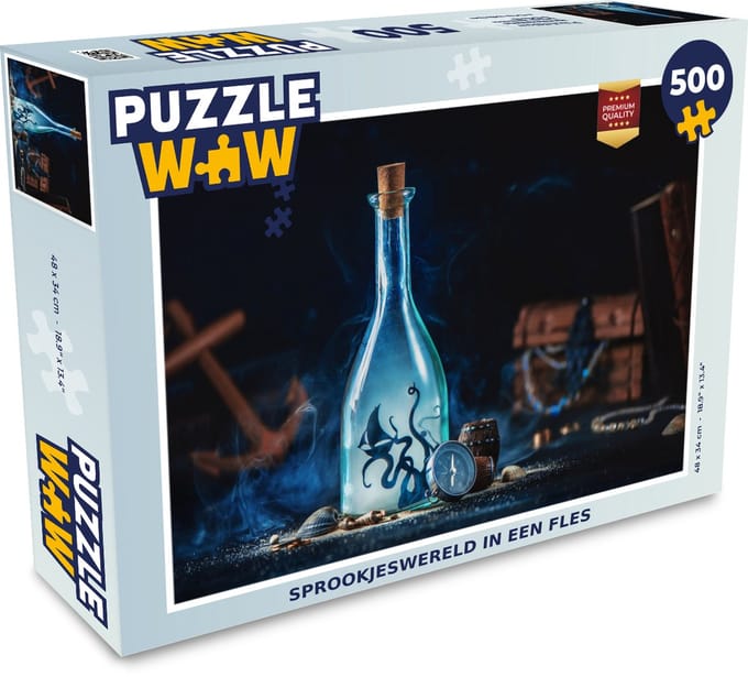 Puzzel Sprookjeswereld in een fles - Legpuzzel - Puzzel 500 stukjes