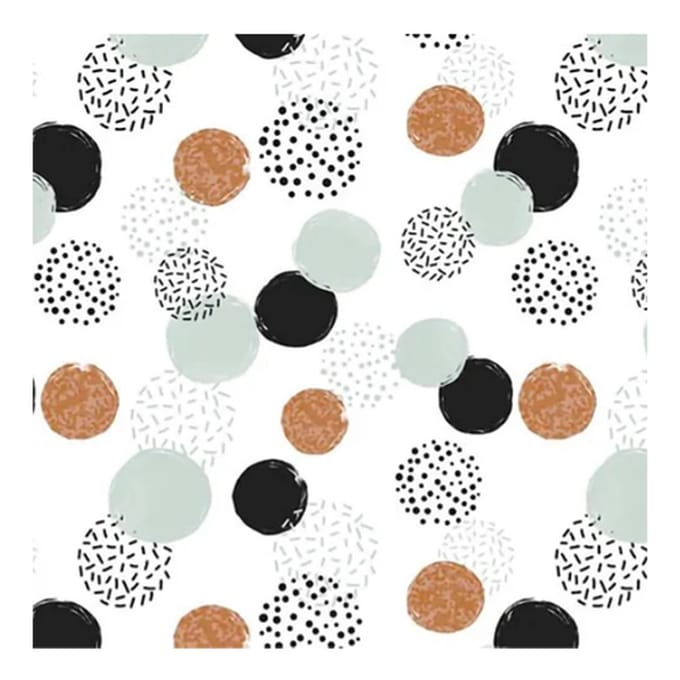 Kangaro toonbankrol - dots wit - 50 cm x 200 meter - 80 gram