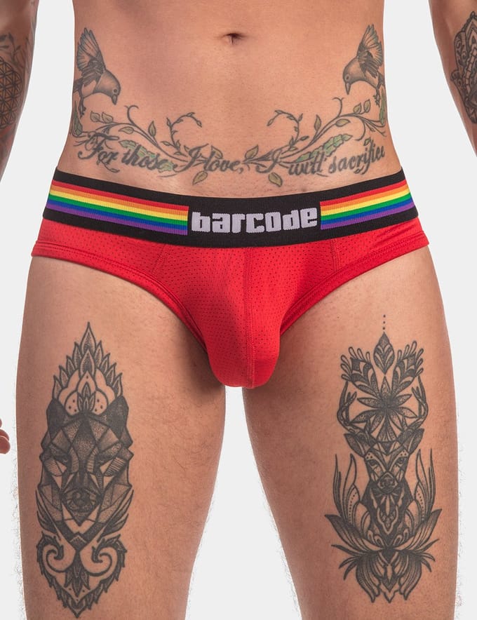 Barcode Berlin Pride Brief Red - MAAT XXL - Heren Ondergoed - Slip voor Man - Mannen Brief