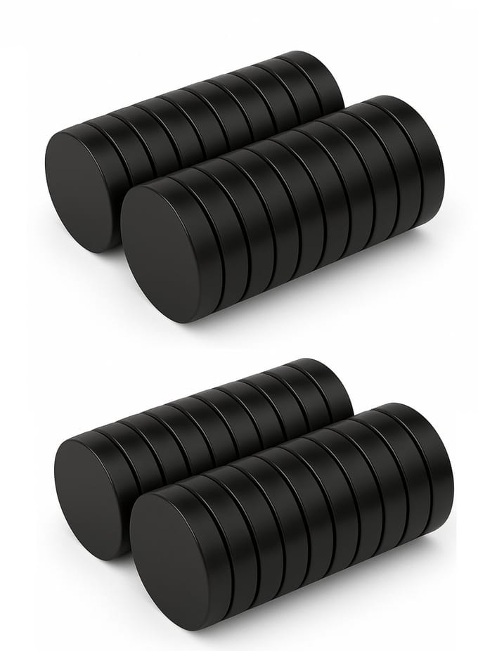 Brute Force Zwarte Magneten– 20x3 mm – N52 neodymium – Schijfmagneten – 40 stuks