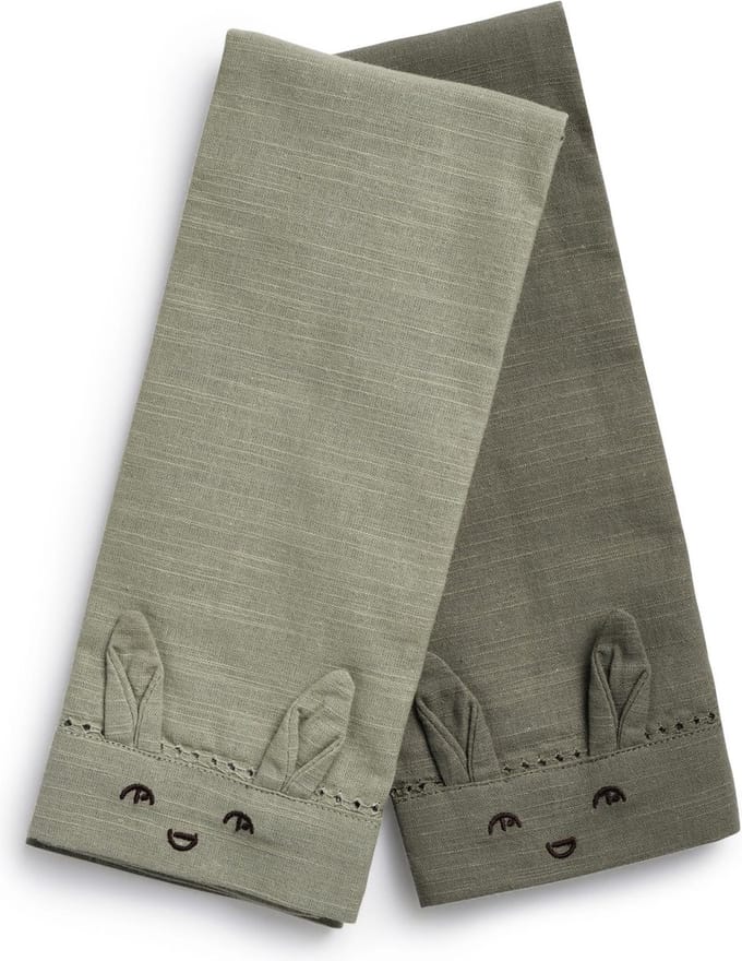 Elodie - stoffen servetten - Baby - 2 stuks - Mineral Green