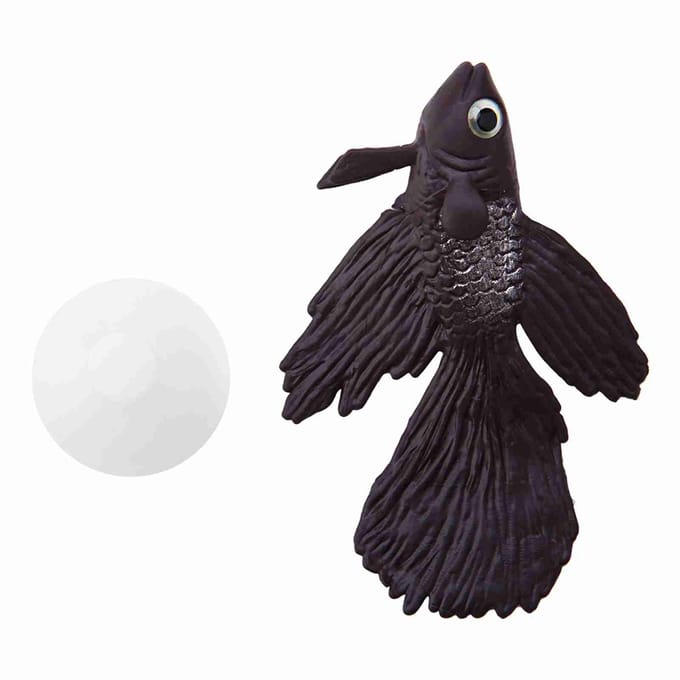 Décoration d'Aquarium Drôle Silicone Artificiel Petit Poisson Poisson Ornement Poisson Combattant Rouge