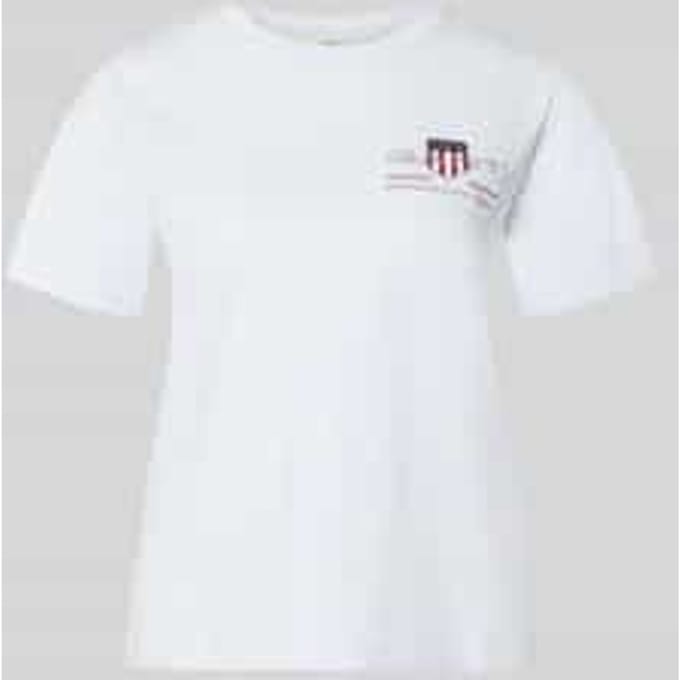 T-shirt met ronde hals en labelstitching