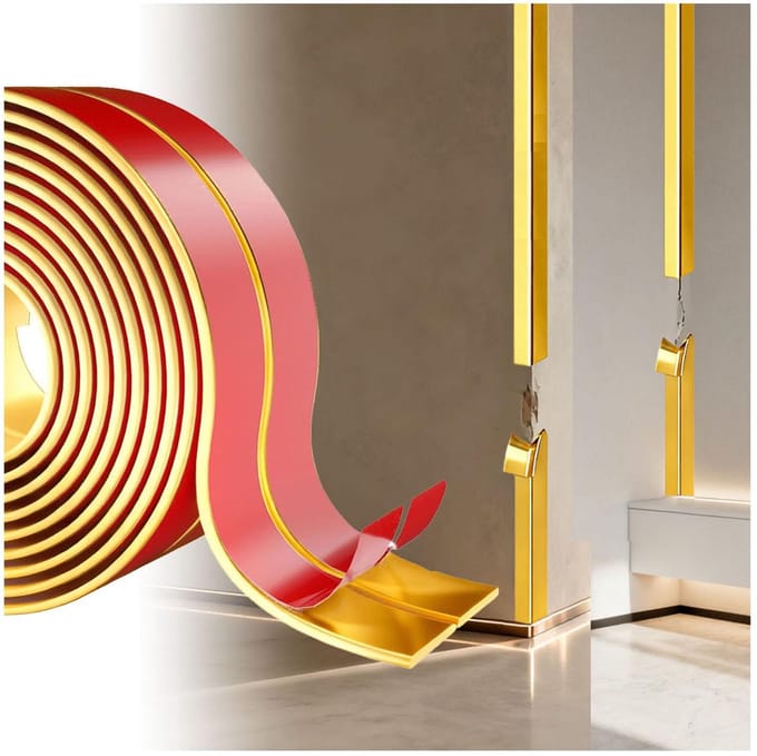 Zelfklevend Profielen, Sierlijsten Zelfklevend, Hokeprofiel (Goud 4m/2cm)
