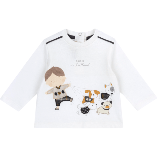 CHICCO T-shirt met lange mouwen 74 naturel