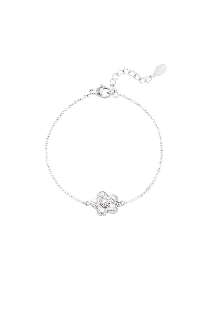 Bijoutheek Armband (Sieraad) Bloem 5 Blaadjes Zilver
