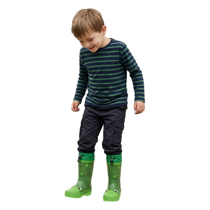 Regatta Kinderen/Kinderen Mudplay Jnr Frog Square Wellington Boots (Kikkergroen)