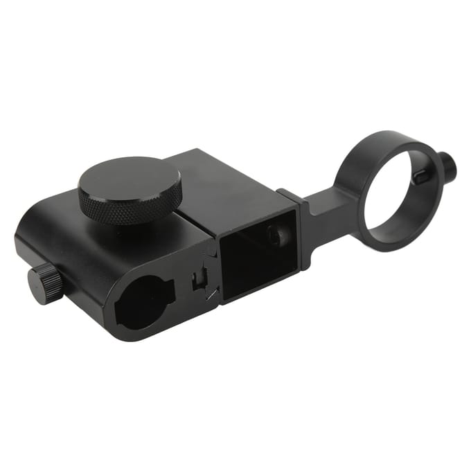 Support de bras à mise au point réglable Support en alliage Porte-tête de microscope pour support de pilier de microscope de 22 mm black