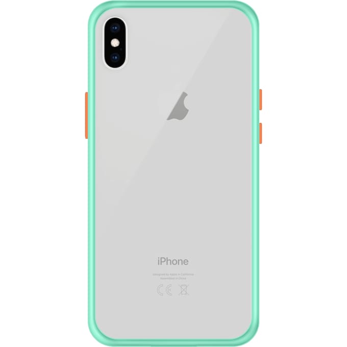 iPhone XS Max Back Cover - Lichtblauw/Transparant