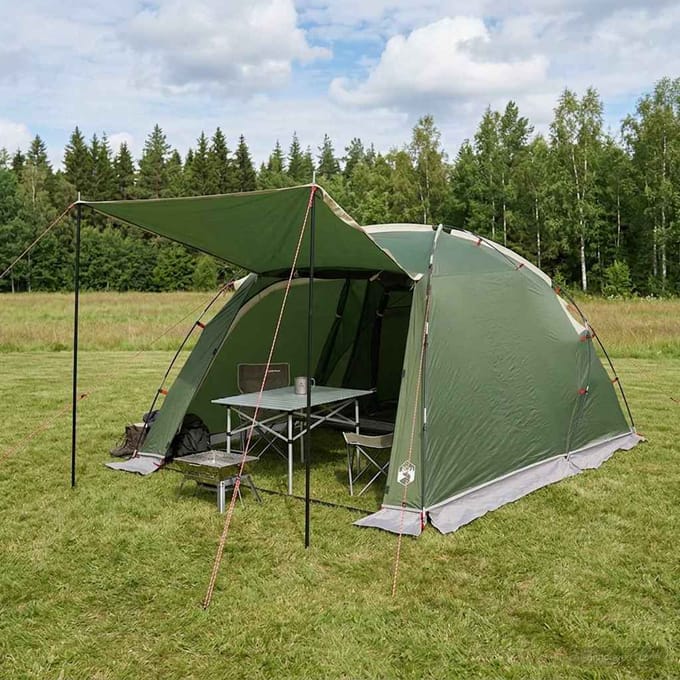vidaXL - Tunneltent - Groen - 361 - x - 235 - x - 152 - cm
