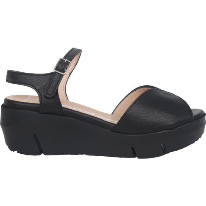 Wonders D-8272 - dames sandaal - Zwart - maat 41 (EU) 8 (UK)