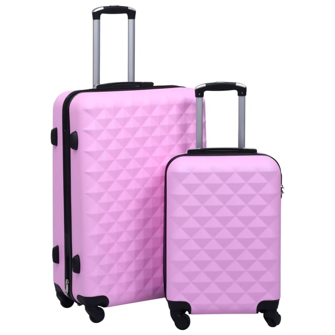 vidaXL - 2-delige - Harde - kofferset - ABS - roze