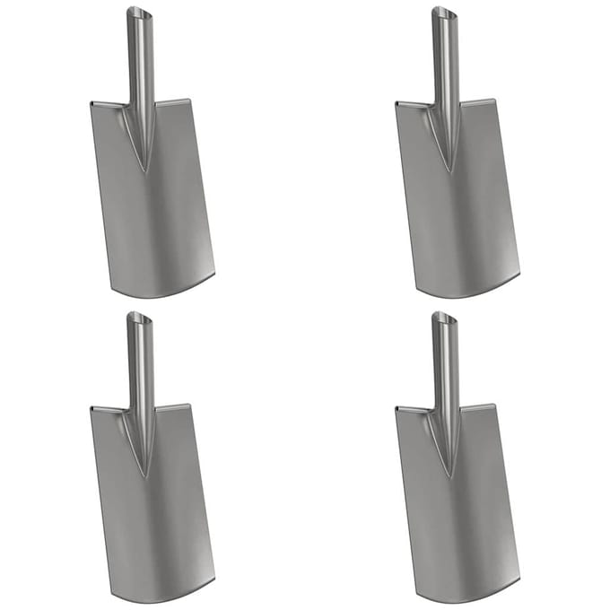 vidaXL - Schep - Hoofd - 4 - st - Zilver - 43 - x - 17 - cm - Gepoedercoat - staal