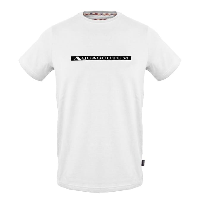 Aquascutum Heren Box Logo T-shirt (Wit)