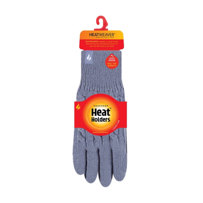 Dames Kabelbrei 2.3 Tog Fleece Gevoerde Thermische Winterhandschoenen