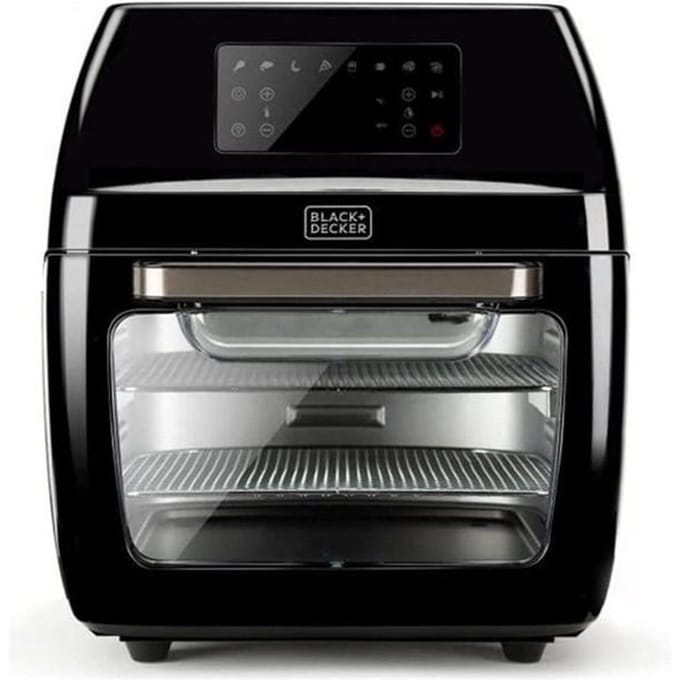 BLACK+DECKER BXAFO1200E - Heteluchtfriteuse met Oven - 1700 W - 12 Liter - Zwart