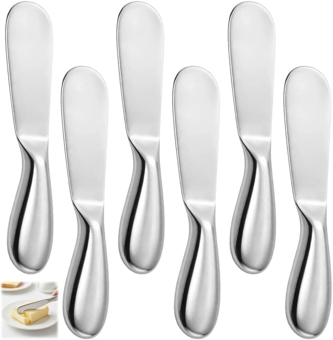 Solidchoice - Set van 6 Kleine Botermessen van Roestvrij Staal